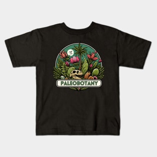 Funny Paleobotany Retro Logo Kids T-Shirt